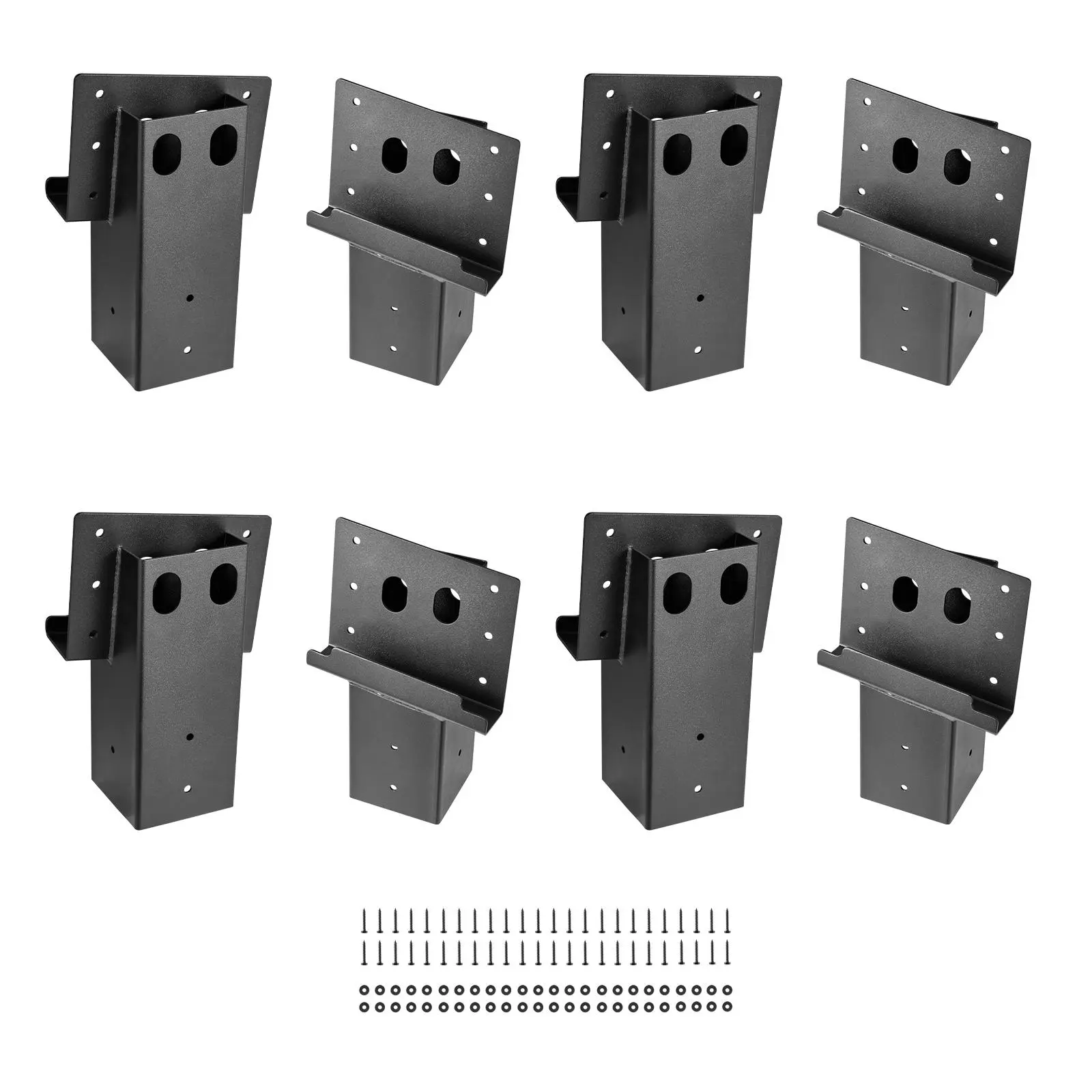 【SummerFinds】VEVOR Deer Blind Brackets,  Outdoor 3.6x3.6 Platform Bracket, Fit 3.5x3.5 In / 88.9x88.9 mm Lumber, 2204lbs/1000kg Capacity Steel Elevator Brackets for Deer Stand, Hunting Blinds, Shooting Shack, 8 Pcs