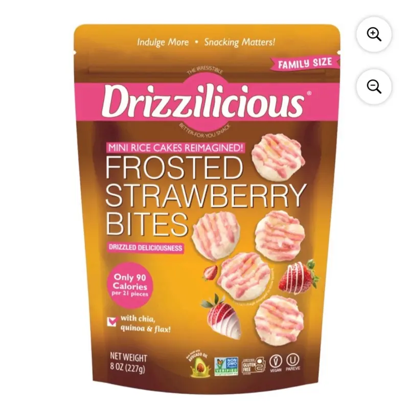 Drizzilicious Frosted Strawberry Mini Rice Cakes, 8 oz.