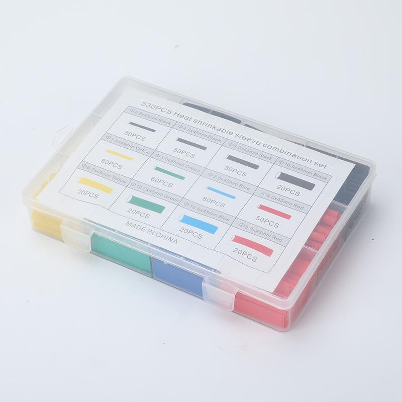 Heat Shrink Tubing Kit - 530 Pcs 2:1 Ratio Waterproof Insulation Sleeves with Storage Case Colored Adhesive Lined Tubes for Home Repairs Electronics DIY Projects