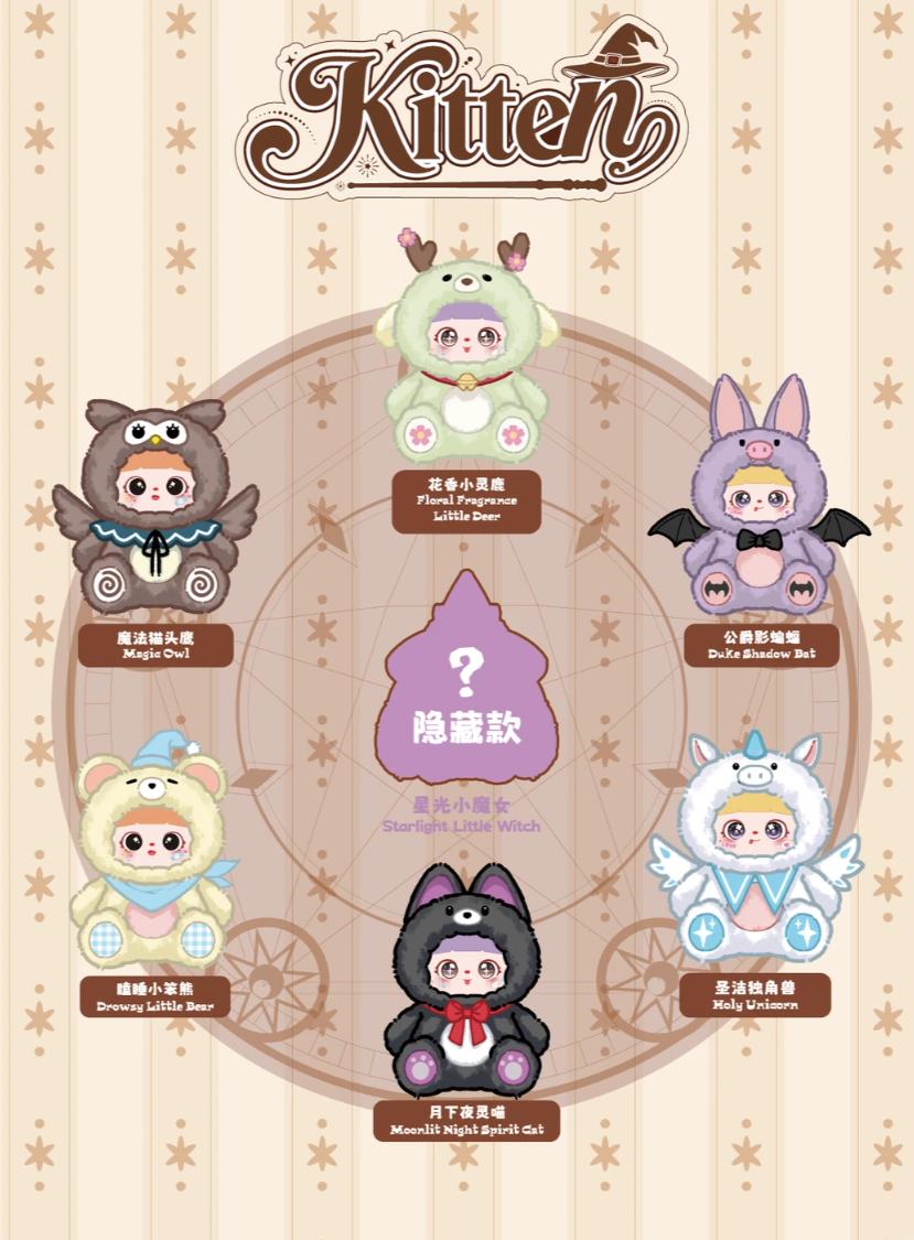 Buy 3, Get 1 Free – “No Box” Option】Samuel Kitten 680% Witch's