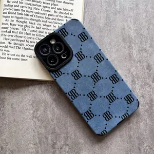 Repeating Monogram Protective Pattern Phone Case Texture Suede-like Finish Fine hole imitation fur phone case suitable for iPhone 17 16 15 14 13 12 11 Pro Max Plus X XS Max Merging Timeless Style With Reliable Protection For The Modern Professional.