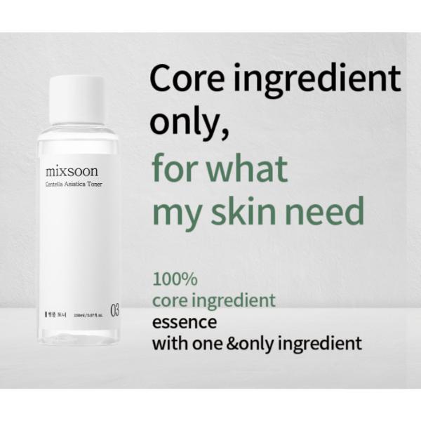 [mixsoon] Centella Asiatica Toner 5.07 fl.oz / 150ml Calming Repair for Sensitive Skin Korean Skin Care Vegan