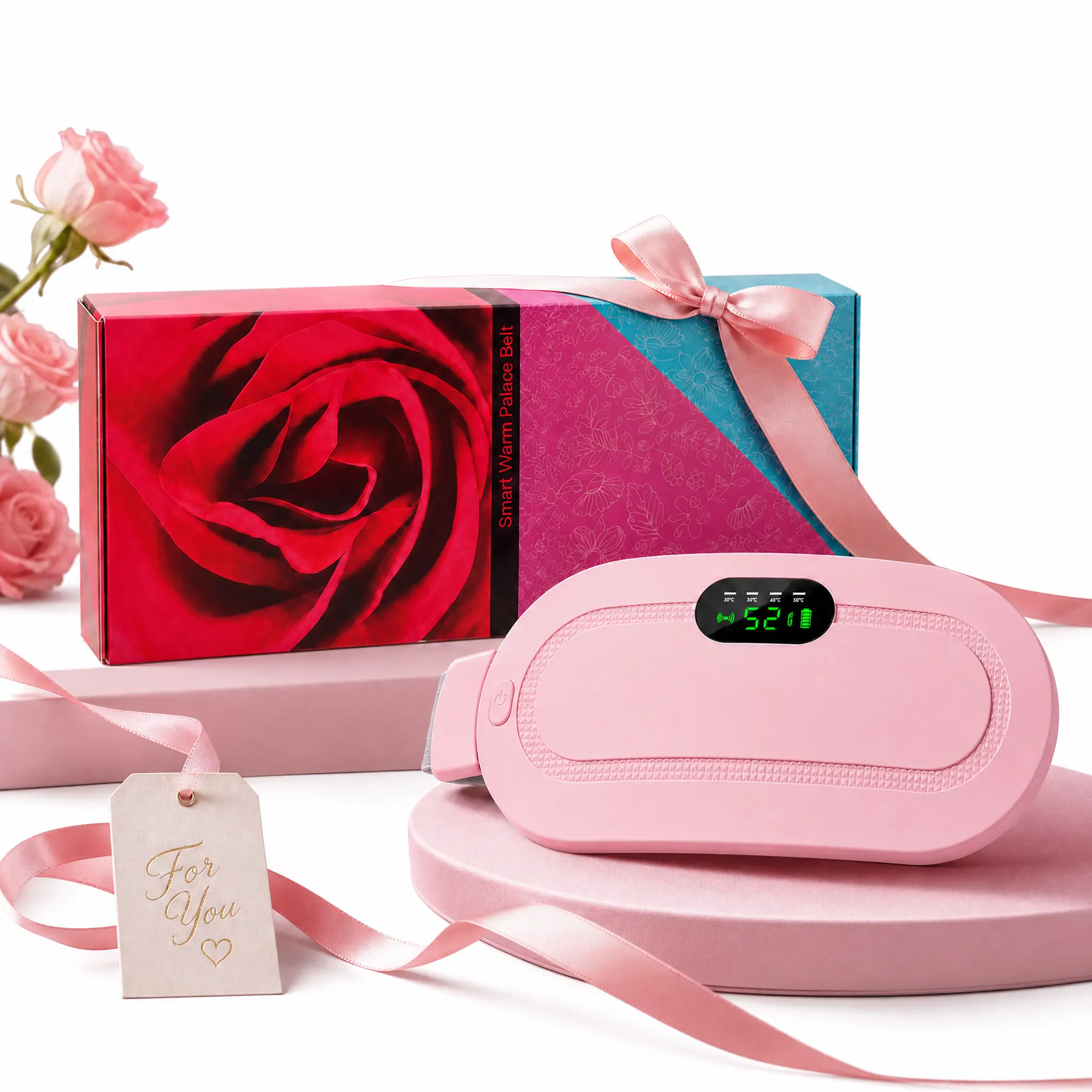 Women's Rechargeable Cordless Heating Pad - Portable Wearable Abs Warmer with Heat & Massage for Period Cramp Relief, Gift-Ready Self Care Gadgets, Festive Home & Party Gifts for Adulting Women, Self Care Gadgets For Women