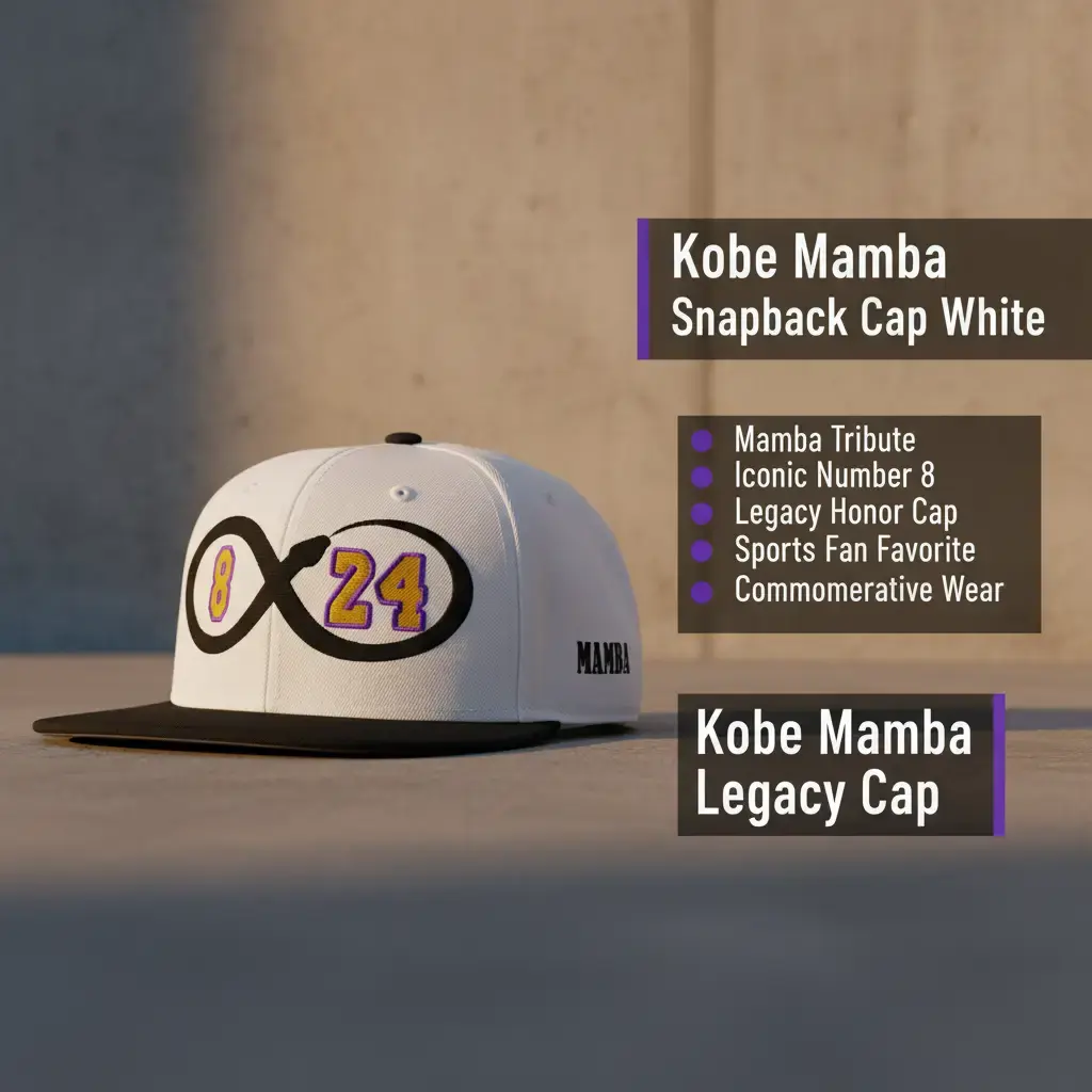 Mamba Embroidered Snapback Hat, The Basketball Legend, number 8 Kobe the goat, Forever Bryant, 8 24,