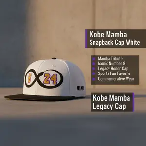 Mamba Embroidered Snapback Hat, The Basketball Legend, number 8 Kobe the goat, Forever Bryant, 8 24,