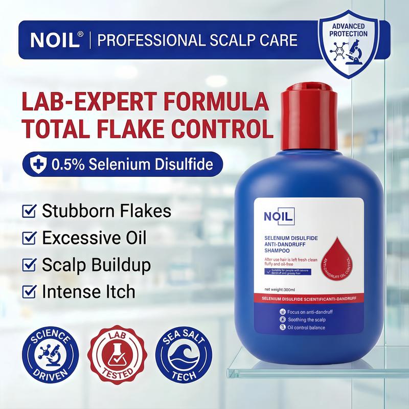 NOIL Selenium Disulfide Hair Care Shampoo Oil Control Refreshing Anti-Dandruff Anti-itch Scalp Cleansing Shampoo, 300ML