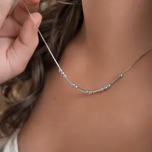 Morse Code Necklace Stainless Steel