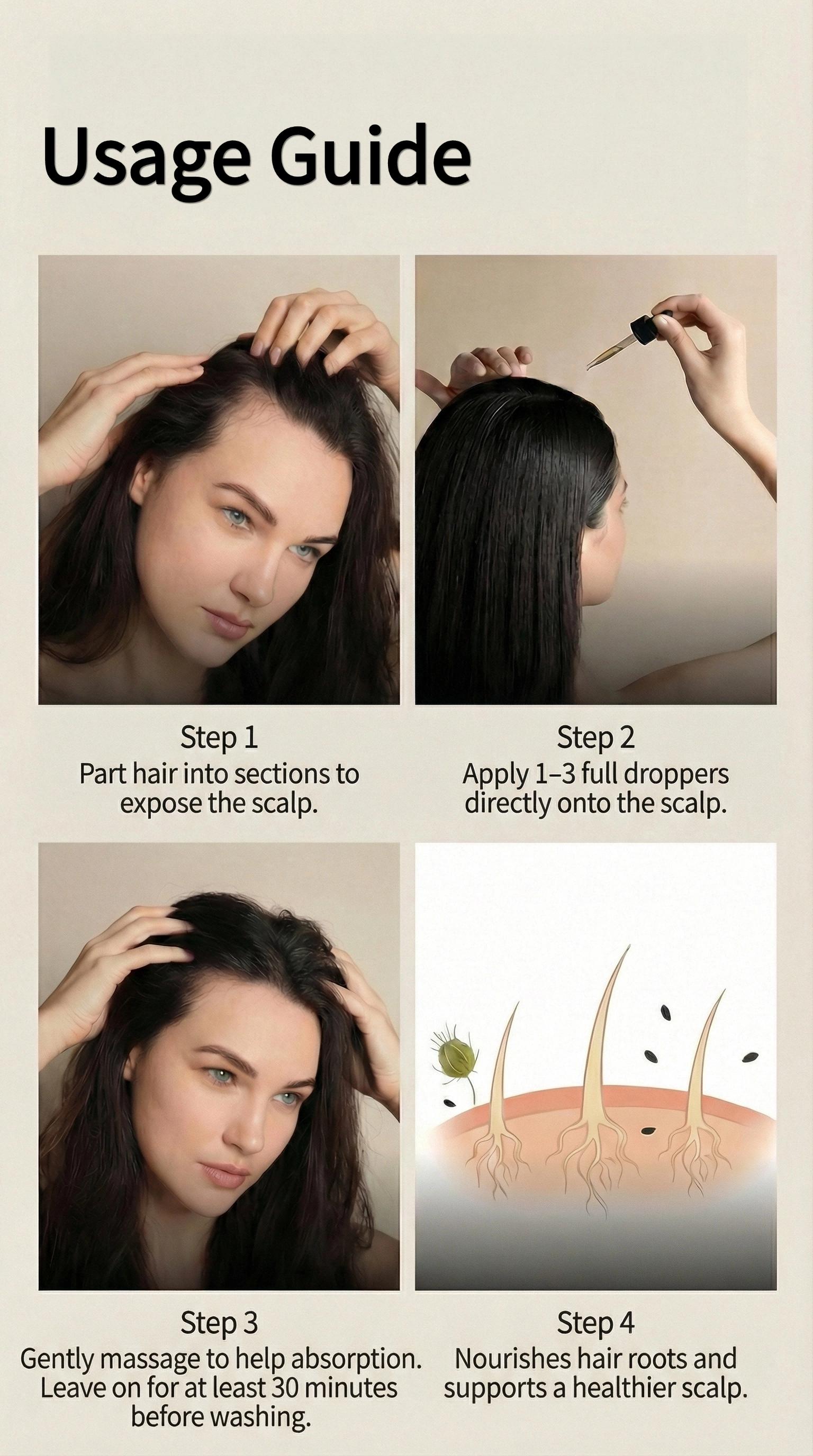 【2026 NEW】Black Seed Hair Oil for Frizz Control & gentle Scalp Care,asmr head massager, Oil Ritual, Vegan & Cruelty-Free,1.69 fl oz/50ml