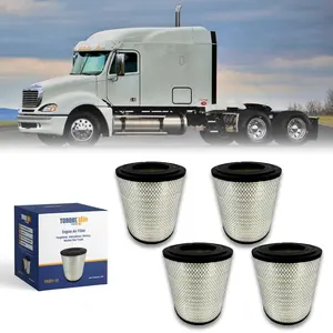 TORQUE Engine Air Filter Compatible with Select Freightliner Columbia Coronado Argosy Condor Century Class Semi Trucks Accessories Parts Replaces RS3518 LAF1849 AF25139M 46556 TR501 4 PCS