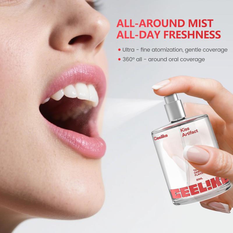 CEELIKE Probiotic Oral Spray - Apple Vinegar Flavor 20ml Breath Freshener Infused with Probiotics & Natural Plant Extracts Sugar-Free Portable & Convenient Antibacterial Gum Care