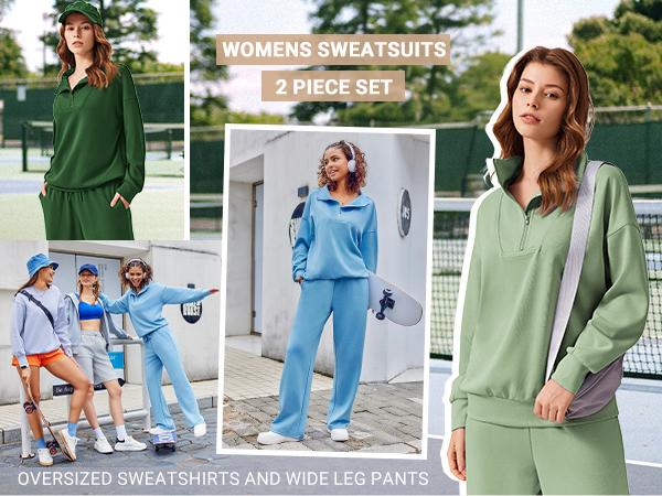 Pinspark Women's Two-Piece Sports Set Long-Sleeved Half-Zip Cardigan Sweatshirt Sports Pants Comfortable Wear Multiple Colors Sizes The product is relatively thin Runs large