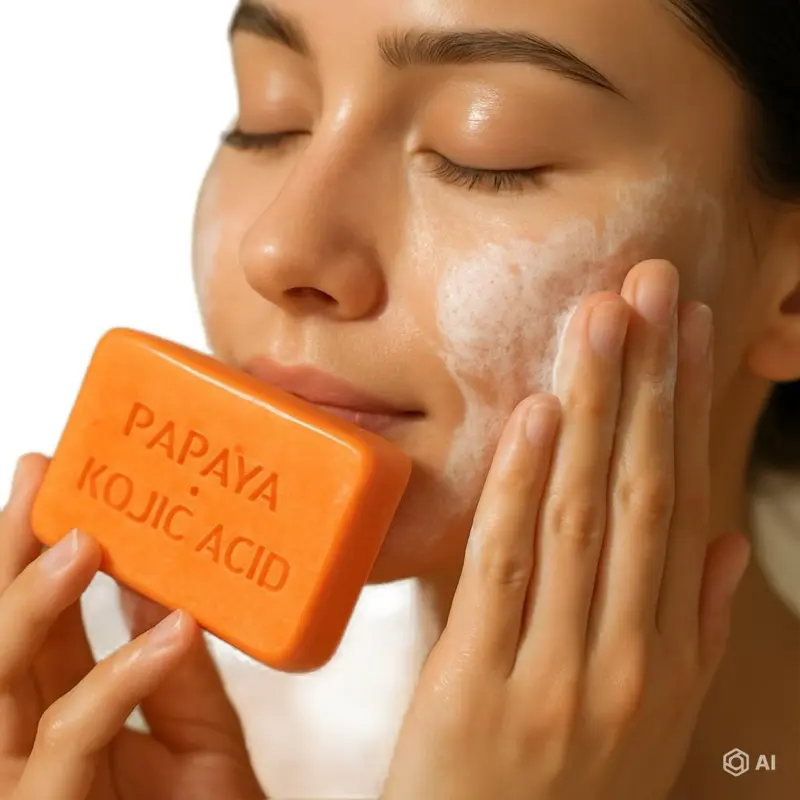 3 packs Pure Papaya Kojic Acid Soap - Facial Soap for Skincare - N.W. 100g - Facial Wash with Kojic Acid for Skin Repair and Cleansing - Cleanser, Facial Cleansing, Comfort