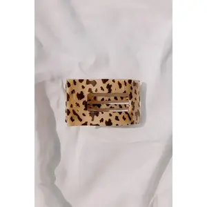 Flat Medium Rectangle Hair Claw Clip in Blonde Tortoiseshell