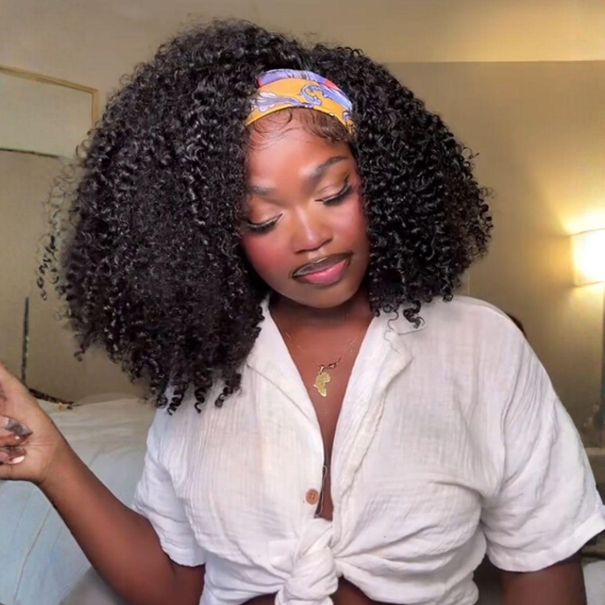 [Free Upgraded 7x6 Lace] MENGLLE 4C Baby Hair Kinky Curly 7x6 Pre Cut Lace Front Wig Wear and Go Glueless 200%/250% Density Human Hair Wigs Beginner Friendly#springfresh#GiftedInLove