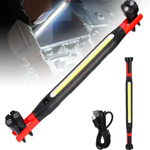 Magnetic Work Light, Under Hood Rechargeable LED Work Light Bar, 3000LM LED Magnetic Light Bar with Hooks, Cordless Hood Light for Mechanic, Car Repairing
