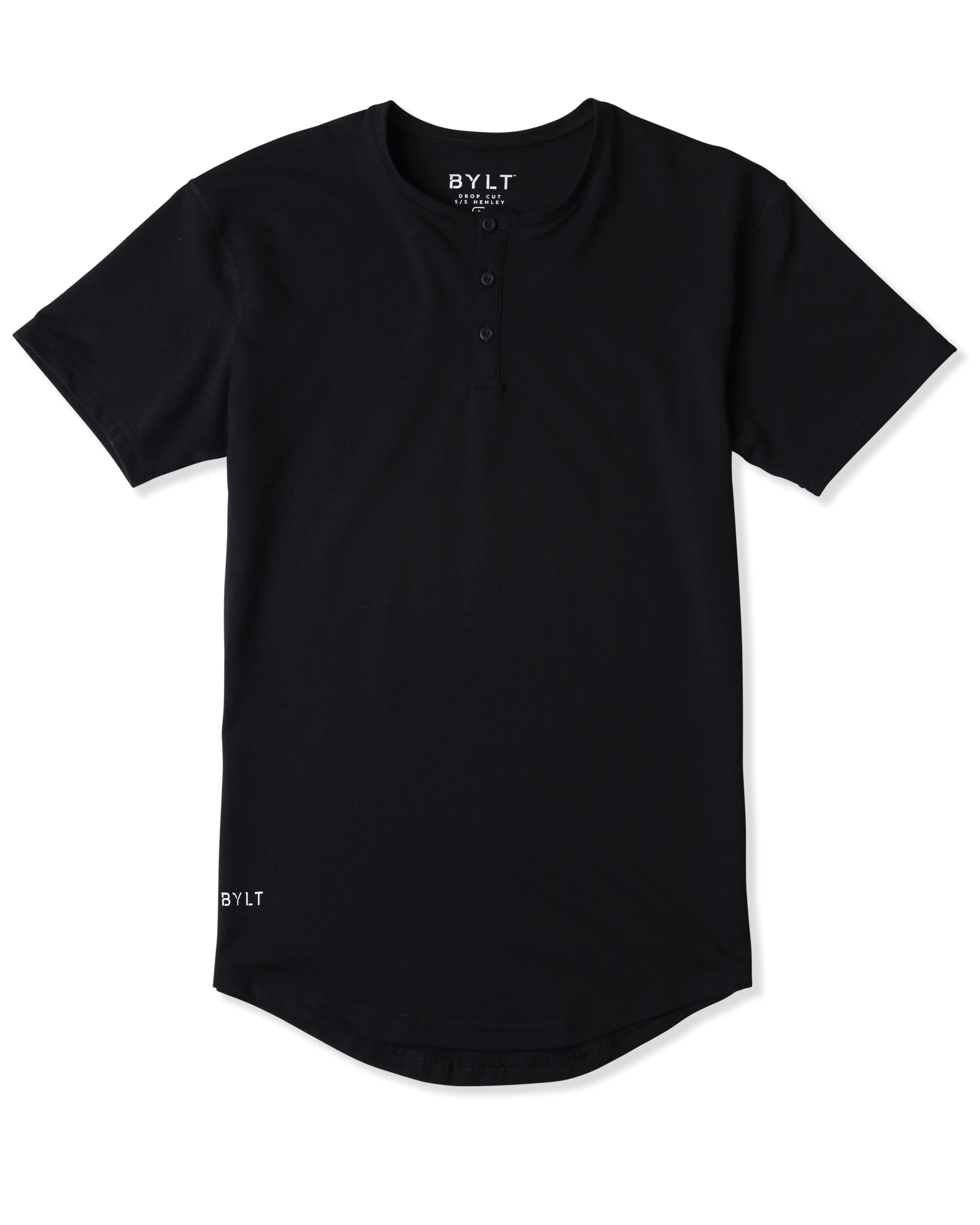 Henley Drop-Cut: BYLT Signature Tops Casual Athletic