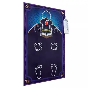 Adult Educational Interactive Prayer Mat - Islamic Gifts Muslim Blue with Quran Recitations and Hadiths