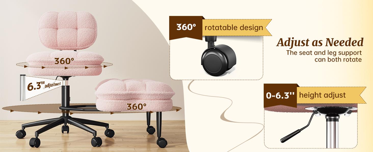 Raybee 360 Swivel Meditation Kneeling Chair with Wheels, ADHD Chair with Height Adjustable Seat for Relaxation Concentration, Cross Legged Office Chair, Pets-Friendly Home Office Furniture