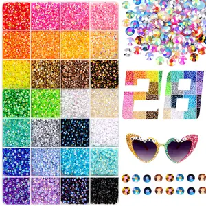 Multi-Color Resin Jelly Rhinestones  Flatback Gems for Crafting Bedazzling Kit  for Clothing Shoes Nail Book Diamond Art