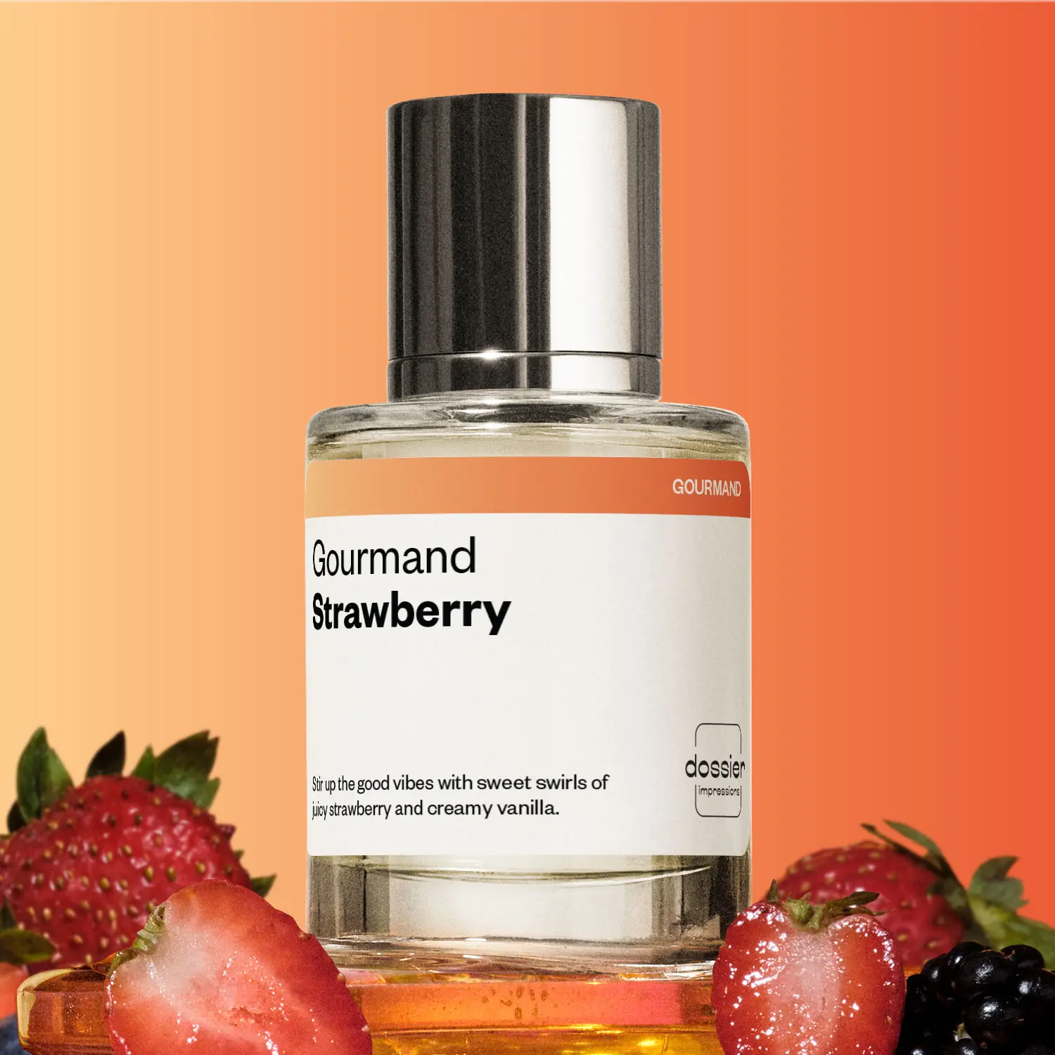 Gourmand Strawberry, Dossier, Women's Perfume, Eau de Parfum, 50ml, Strawberry, Coconut, Vanilla, Hazelnut, Orange Blossom