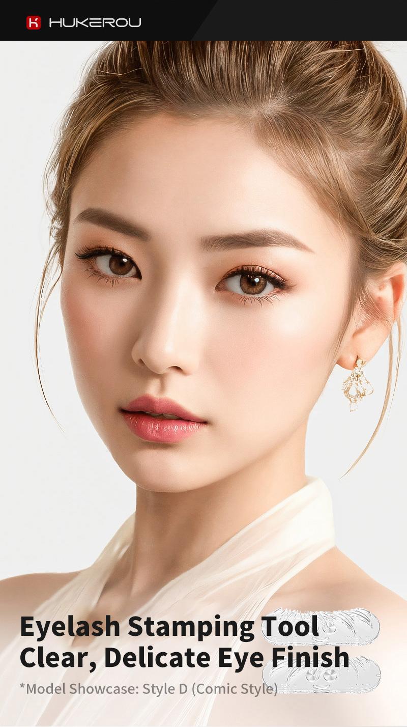 [Valentine Exclusive] Lower Eyelash Stamp 11-Piece Makeup Set – Glue-Free Long-Lasting Smudge-Proof, Water-Proof Ink, Eyeliner-Like Finish, Compact Design, Easy Application for Natural Look, Beginner Essential Cosmetics