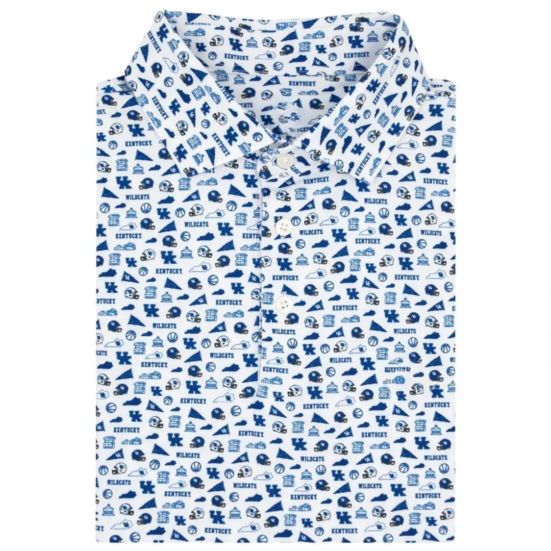 The Kentucky Gameday Men's Short Sleeve Collegiate Polo, Polo 3D Unisex, Gif For Him