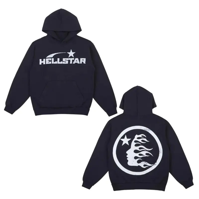 Hel=star Hoodie, Streetwear Pullover, Basic Hoodie for Women Men Casual, Unisex Fit Comfortable Hoodie