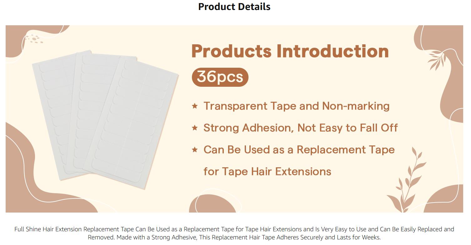 Full Shine Tape in Hair Extension Remover Adhesive, Replacement Tape, Extension Glue Remover, Fast Acting Hair Extensions Remover Comfort Care Full Shine Tape in Hair Extension Remover Adhesive, Replacement Tape, Extension Glue Remover, Fast Acting Hair Extensions Remover Comfort Care