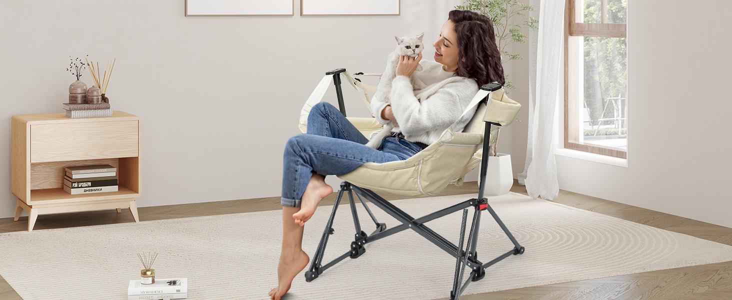 Hammock Recliner Chair, Swing Chair Camping Chair With Pedal, Max 450 lbs Capacity For hammock life