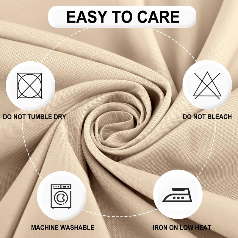 Easy-Going Outdoor Curtains Waterproof Windproof Weatherproof Curtain for Patio, Cabana, Porch, Pergola and Gazebo, Grommet Top and Tab Bottom Drape