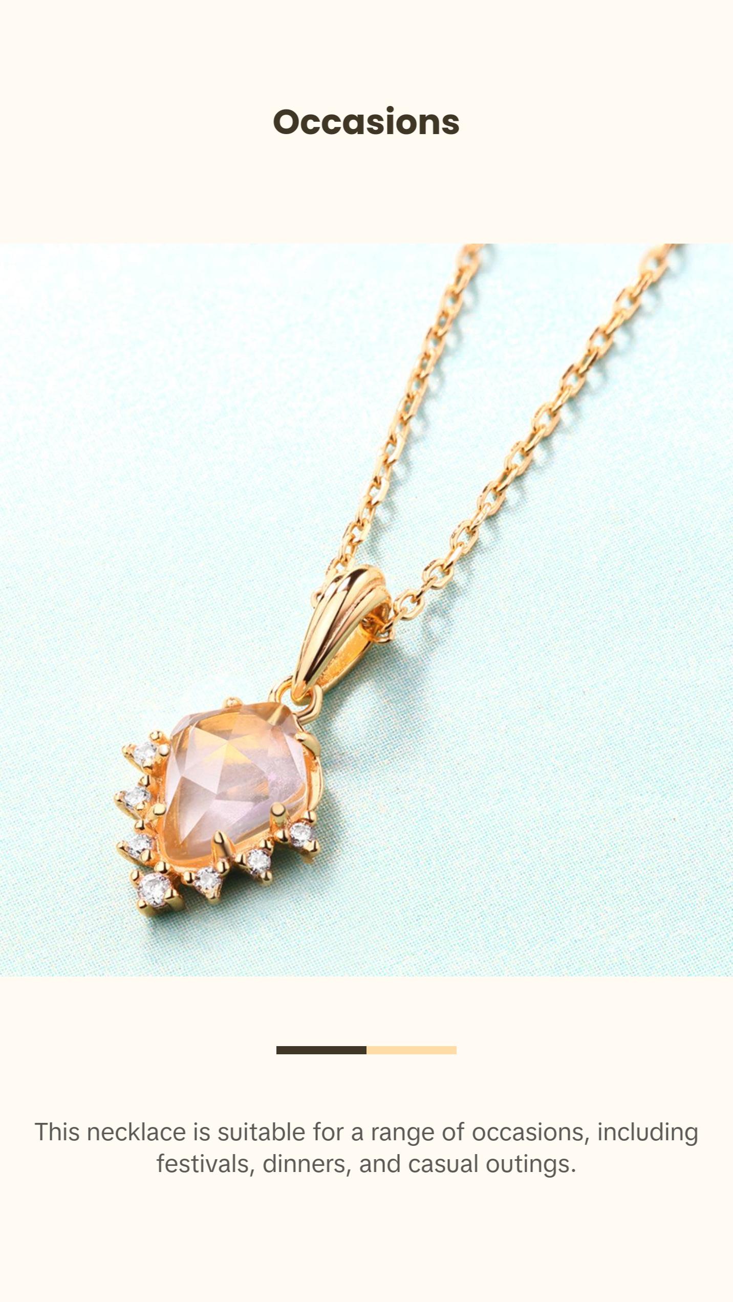 Rose Quartz Dainty Pendant Necklace