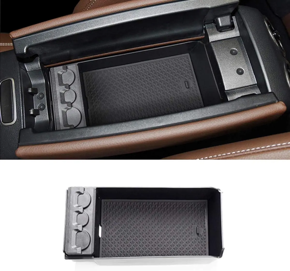 Center Console Organizer for Mercedes Benz A Class 2019-2025, for B Class GLB Console Organizer 2020-2025, for CLA Center Storage Tray GLA 2021-2024, for EQA EQB Middle Storage Box