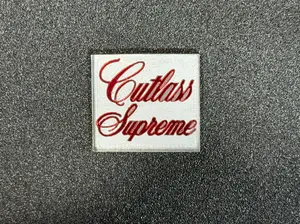 Oldsmobile Cutlass Supreme Trunk Lock Cover Insert Emblem Reproduction Red Mirror and Silver