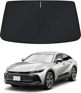 Canvcle Windshield Sun Shade for Toyota Crown 2023-2025 Foldable 240T Reflective Fabric UV Protection Car Sun Visor Protector Blocks 99% Sun Rays Custom Fit