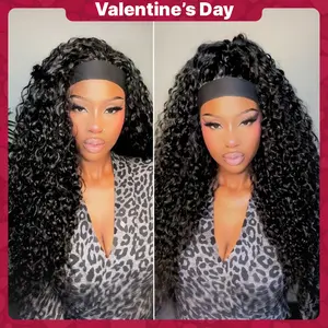 [Blend]Frodio Veralux™  Blend Human Hair 22" Deep Wave Headband Wig – Glueless, Beginner-Friendly, Curly Elastic Band Wig Valentine's Day
