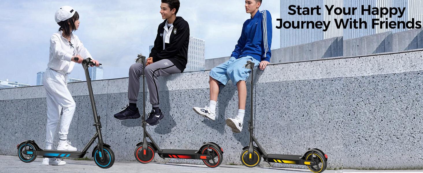 Electric Scooter 500W Motor for Adult with 10" Vacuum Big Tire, Max Speed 28MPH, Foldable & Portable EScooter for Commuting, Electric Kick Scooter with APP Control 36V 10.5AH Battery long Range Commuter Electric Scooter dual brake