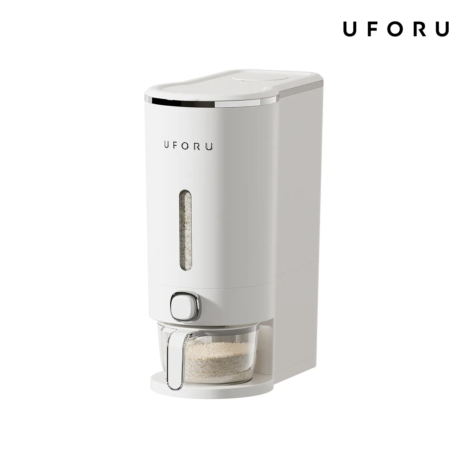 UFORU insect-proof airtight Rice Dispenser with Measuring Cups - Moisture-Resistant Plastic,Utensils Smooth,High Capacity,Grain Storage Container for Soybeans, Corn & Cereals,cat food,dog food,suitable for kitchen,dealsforyou#SummerWins