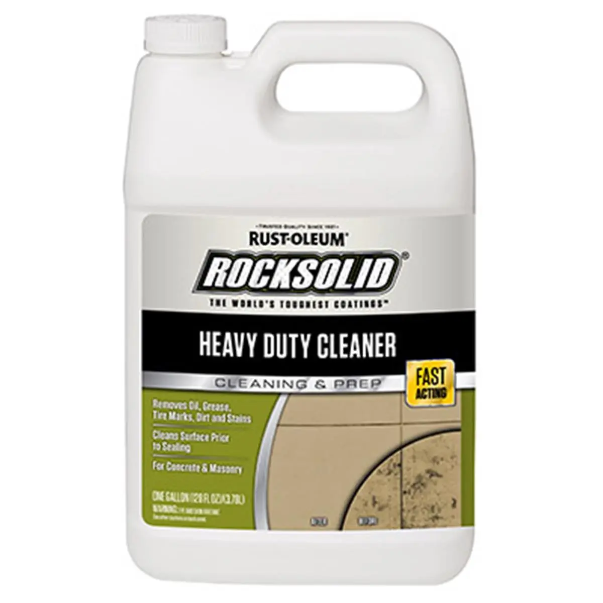 Rust-Oleum 234925 Heavy-Duty Concrete Floor Cleaner, 1 gal Fast-Acting Stain Remover Spray for Household, Outdoor Surface Prep, Spray Bottle