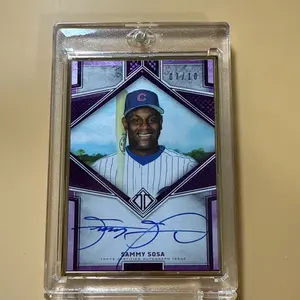 Topps 2019 Transcendent Framed Auto Sammy Sosa Chicago Cubs 7/10 TCA-SS Purple Autograph Card
