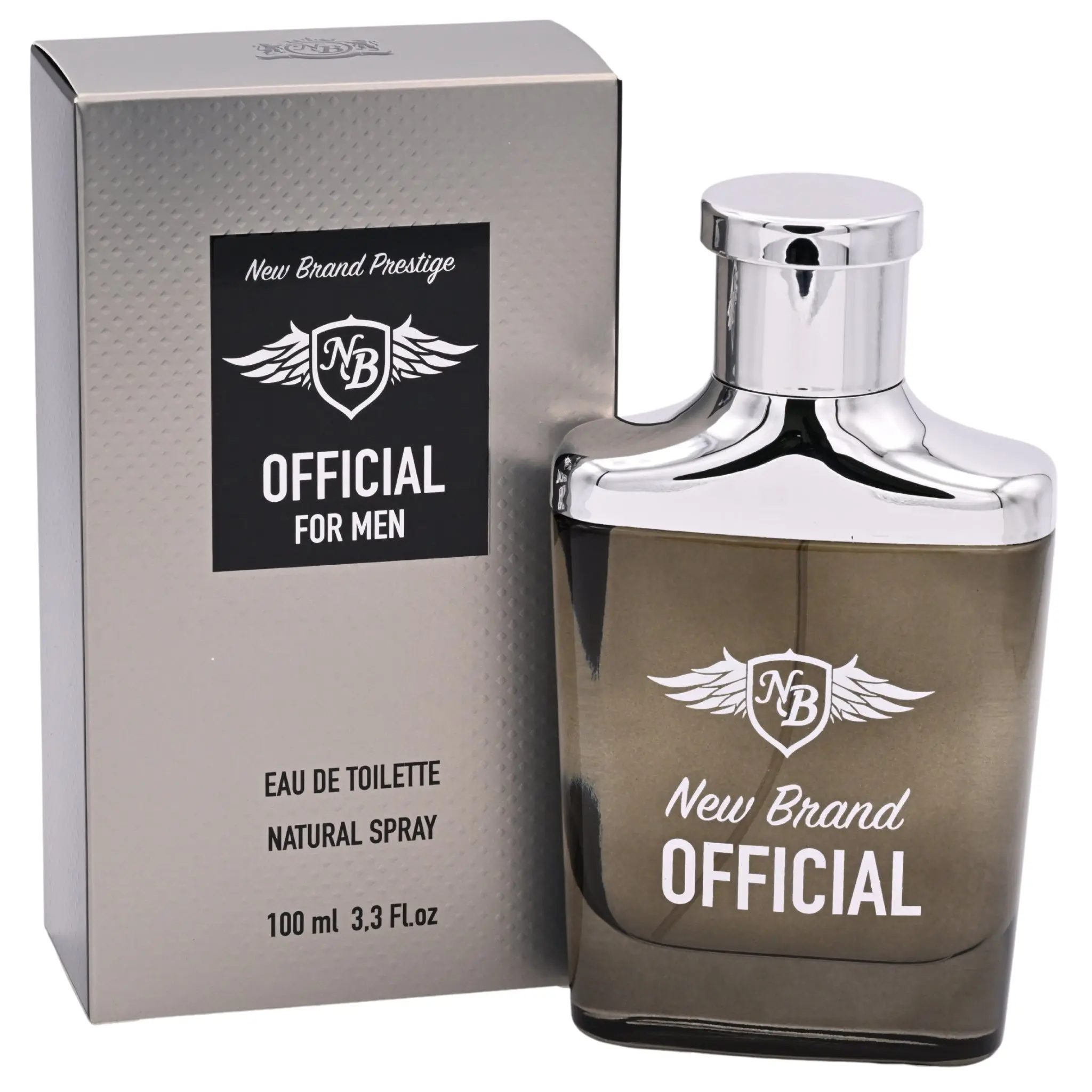 NEW Brand Prestige Official Men's Eau de Toilette Cologne - 3.3 fl oz/3.4 oz, Citrus Spicy Lavender Blend, Woody Intense Scent, Masculine Bottle-Shaped Fragrance, Boxed Packaged New In Box Men's Fragrance, Bottle-Shaped Men's Fragrance, Boxed Men's Fragra