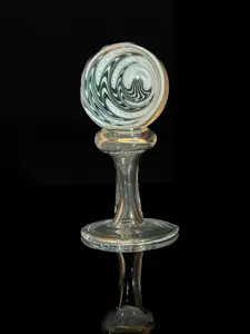 Black and White glass marble