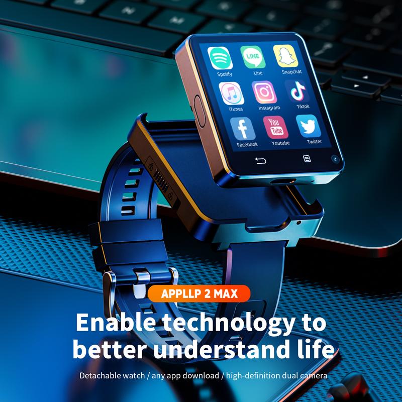 LOKMAT Smartwatch, Android 11 System, 64GB Storage, Dual Camera, Sim Card Support, 2.64 Inch Large Screen, GPS Real-Time Navigation, Detachable Case,Download Apps,Video Call,Voice Call,Recording,Tack Photos,Play Games