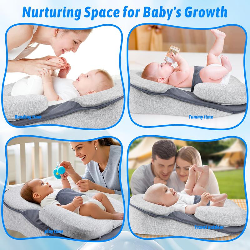 Rest Nest Baby Bed Feeding Nest Baby Bed, Tummy Time Pillow, for Comfortable Play & Feeding Support Cribs Bassinet
