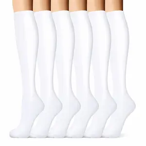 6 Pairs Compression Socks for Men and Women Calf Length Built for Comfort and Daily Activity with Breathable Quick Dry Anti Odor Fabric for Sports Training Travel Work and Everyday Use
