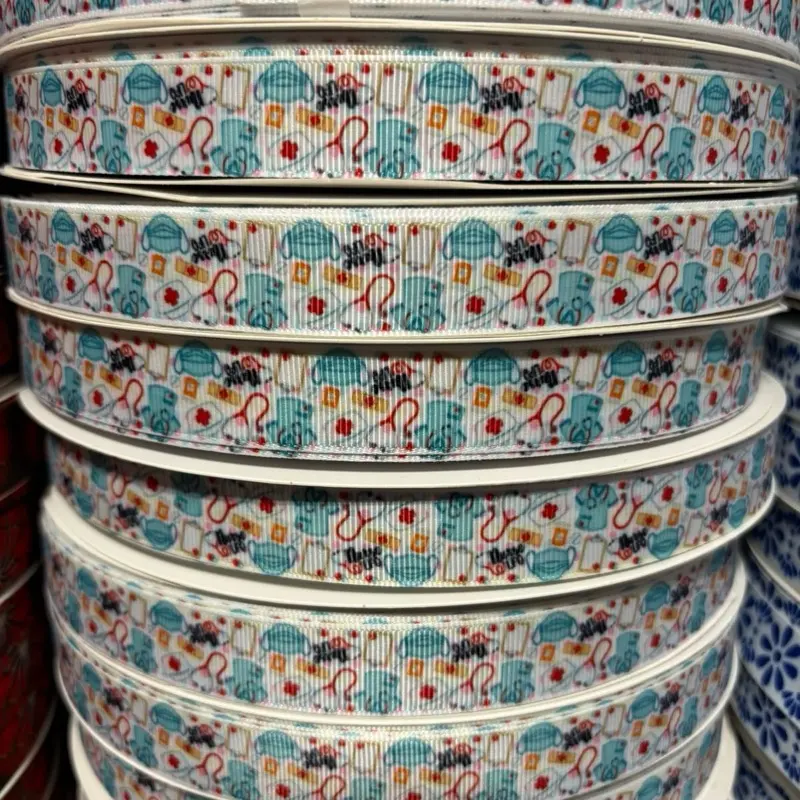 6/8" NURSE Grosgrain Ribbon 100-Yard Roll