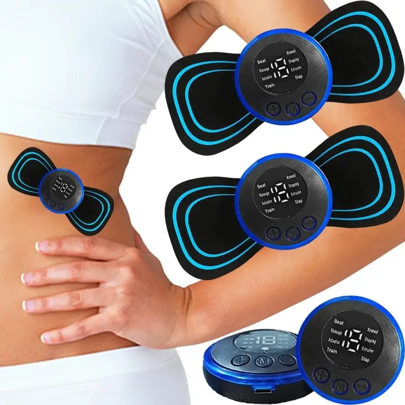 Cervical Spine Massage Patch, Multi-Functional EMS Muscle Stimulator Mini Portable Pocket Massager for Neck, Shoulder, Waist & Leg, Stim Machine for Muscle Recovery, Stim Tool