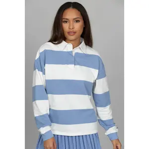 Periwinkle Striped Rugby Top