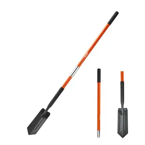 VEVOR Trench Shovel,  4 in Blade Heavy-Duty Trenching Shovel, Narrow Spade Trench Digger with Fiberglass Handle and Non-Slip Grip, for Gardening, Digging Holes, Trenching, and Planting, 56 in Long