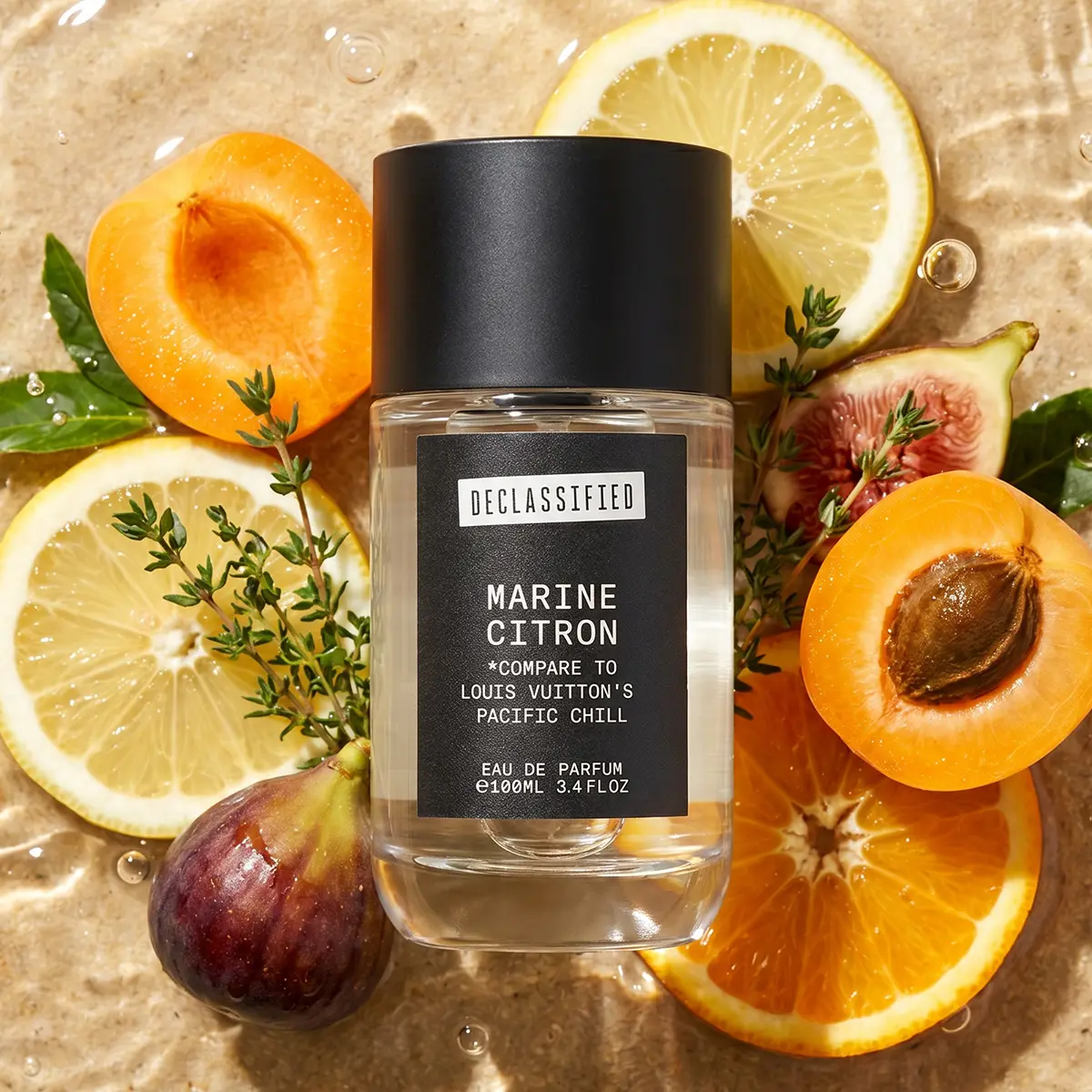 Declassified Marine Citron | Limitless Application | Carrot Seeds, Apricot, Dates | Summer Holiday Escape & Vacation Fragrance | Fresh Fruity Citrus | 100ml Unisex Eau de Parfum