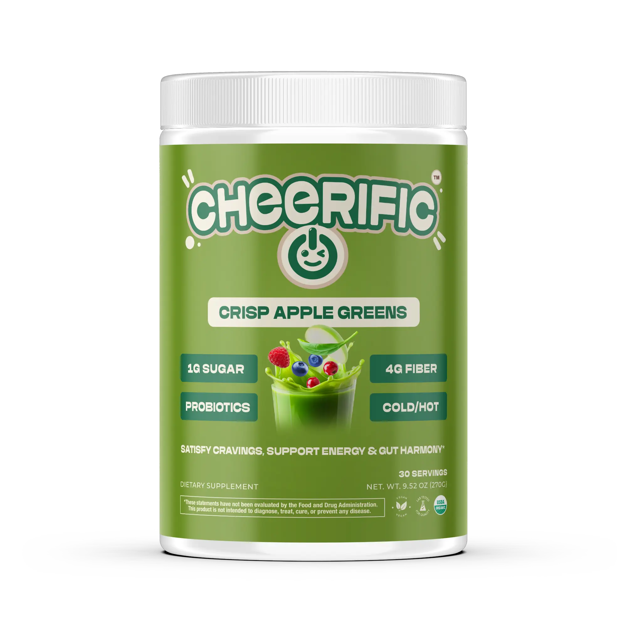 Crisp Apple Greens - 20+ Superfood Greens Powder | 30 Servings